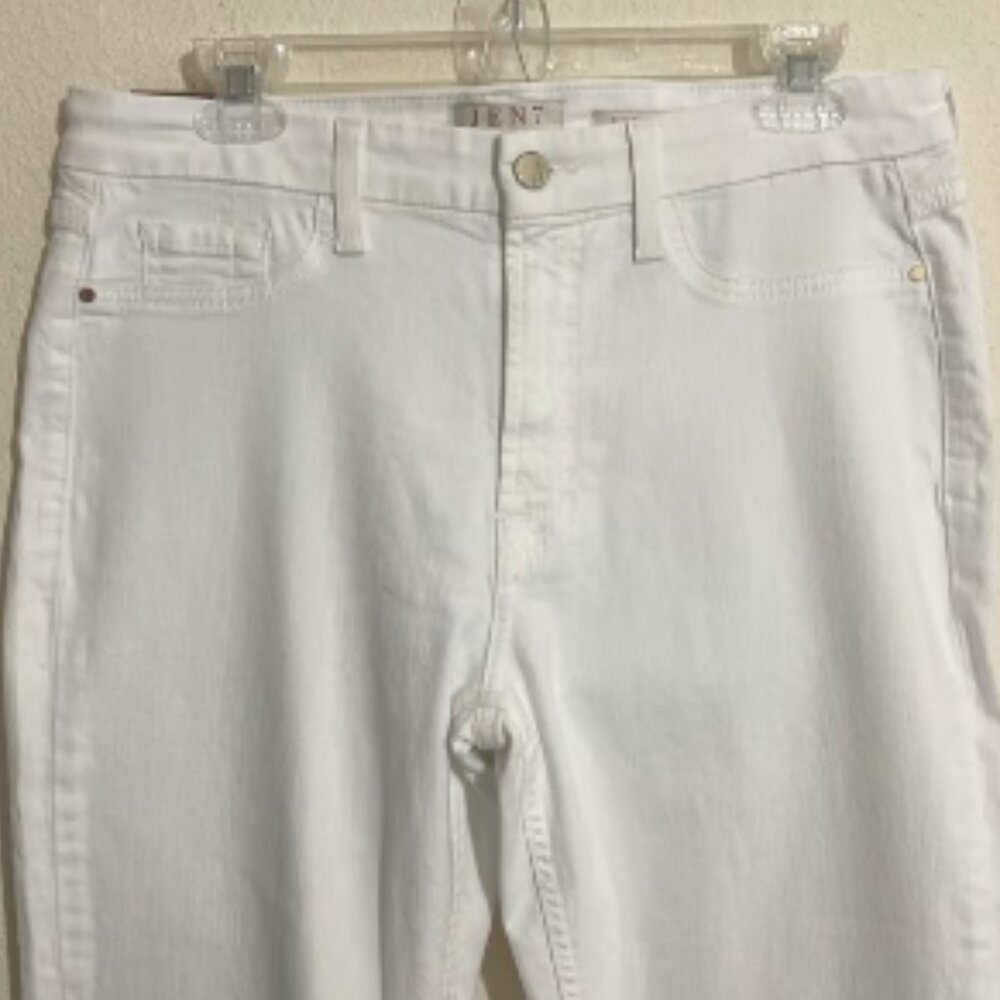 NWOT JEN7 by 7 for All Mankind Slim Straight White Jean Pants Women's Size 10